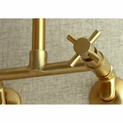 Sale Concord 2-Hole 8-Inch Adjustable Center Wall Mount Kitchen Faucet Wall Mounted Kitchen Faucets