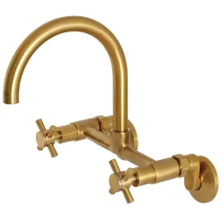 Sale Concord 2-Hole 8-Inch Adjustable Center Wall Mount Kitchen Faucet Wall Mounted Kitchen Faucets
