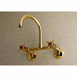 Sale Concord 2-Hole 8-Inch Adjustable Center Wall Mount Kitchen Faucet Wall Mounted Kitchen Faucets
