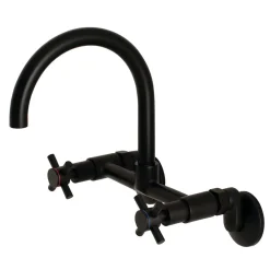 Sale Concord 2-Hole 8-Inch Adjustable Center Wall Mount Kitchen Faucet Wall Mounted Kitchen Faucets