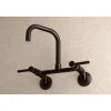 Clearance Concord 8-Inch Adjustable Center Wall Mount 2-Hole Kitchen Faucet Wall Mounted Kitchen Faucets