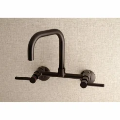 Clearance Concord 8-Inch Adjustable Center Wall Mount 2-Hole Kitchen Faucet Wall Mounted Kitchen Faucets