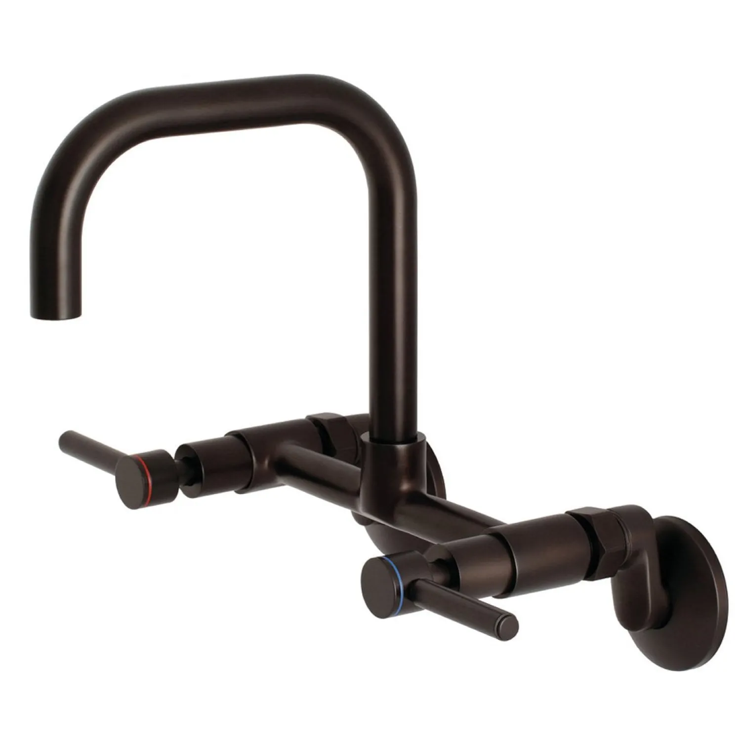 Clearance Concord 8-Inch Adjustable Center Wall Mount 2-Hole Kitchen Faucet Wall Mounted Kitchen Faucets