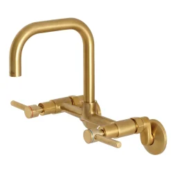 Clearance Concord 8-Inch Adjustable Center Wall Mount 2-Hole Kitchen Faucet Wall Mounted Kitchen Faucets