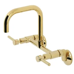Clearance Concord 8-Inch Adjustable Center Wall Mount 2-Hole Kitchen Faucet Wall Mounted Kitchen Faucets