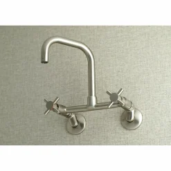 New Concord 8-Inch Adjustable Center 2-Hole Wall Mount Kitchen Faucet Wall Mounted Kitchen Faucets