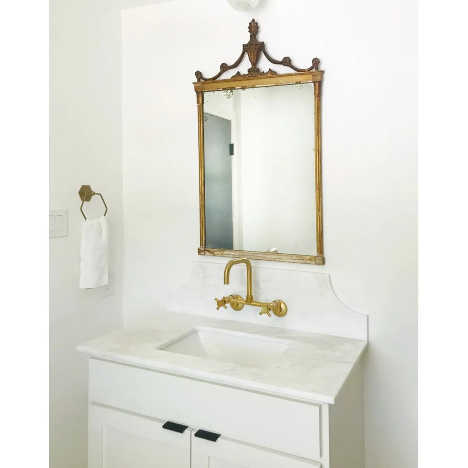 New Concord 8-Inch Adjustable Center 2-Hole Wall Mount Kitchen Faucet Wall Mounted Kitchen Faucets