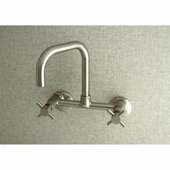 New Concord 8-Inch Adjustable Center 2-Hole Wall Mount Kitchen Faucet Wall Mounted Kitchen Faucets