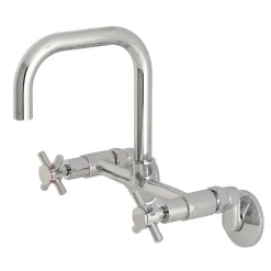 New Concord 8-Inch Adjustable Center 2-Hole Wall Mount Kitchen Faucet Wall Mounted Kitchen Faucets