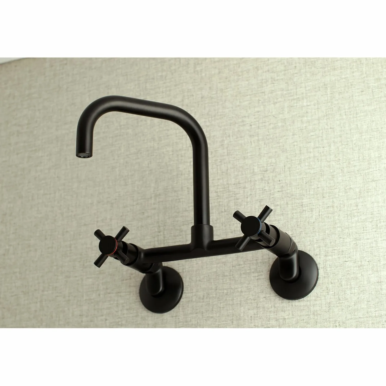 New Concord 8-Inch Adjustable Center 2-Hole Wall Mount Kitchen Faucet Wall Mounted Kitchen Faucets