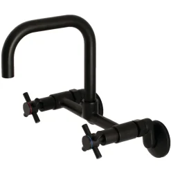 New Concord 8-Inch Adjustable Center 2-Hole Wall Mount Kitchen Faucet Wall Mounted Kitchen Faucets