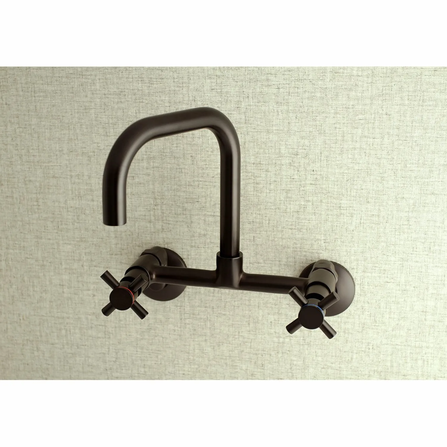 New Concord 8-Inch Adjustable Center 2-Hole Wall Mount Kitchen Faucet Wall Mounted Kitchen Faucets