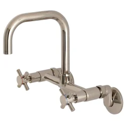 New Concord 8-Inch Adjustable Center 2-Hole Wall Mount Kitchen Faucet Wall Mounted Kitchen Faucets