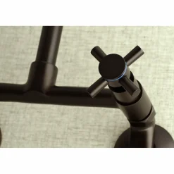 New Concord 8-Inch Adjustable Center 2-Hole Wall Mount Kitchen Faucet Wall Mounted Kitchen Faucets