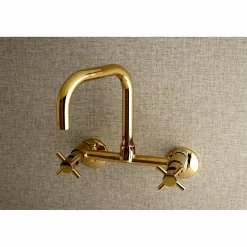 New Concord 8-Inch Adjustable Center 2-Hole Wall Mount Kitchen Faucet Wall Mounted Kitchen Faucets
