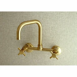New Concord 8-Inch Adjustable Center 2-Hole Wall Mount Kitchen Faucet Wall Mounted Kitchen Faucets