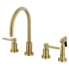 Clearance Concord 8-Inch Widespread Kitchen Faucet with Brass Sprayer Widespread Kitchen Faucets