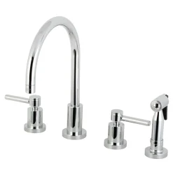 Clearance Concord 8-Inch Widespread Kitchen Faucet with Brass Sprayer Widespread Kitchen Faucets