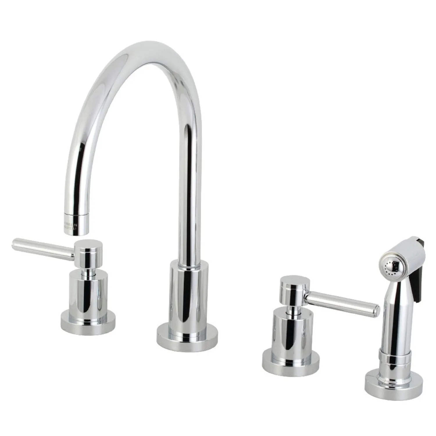 Clearance Concord 8-Inch Widespread Kitchen Faucet with Brass Sprayer Widespread Kitchen Faucets