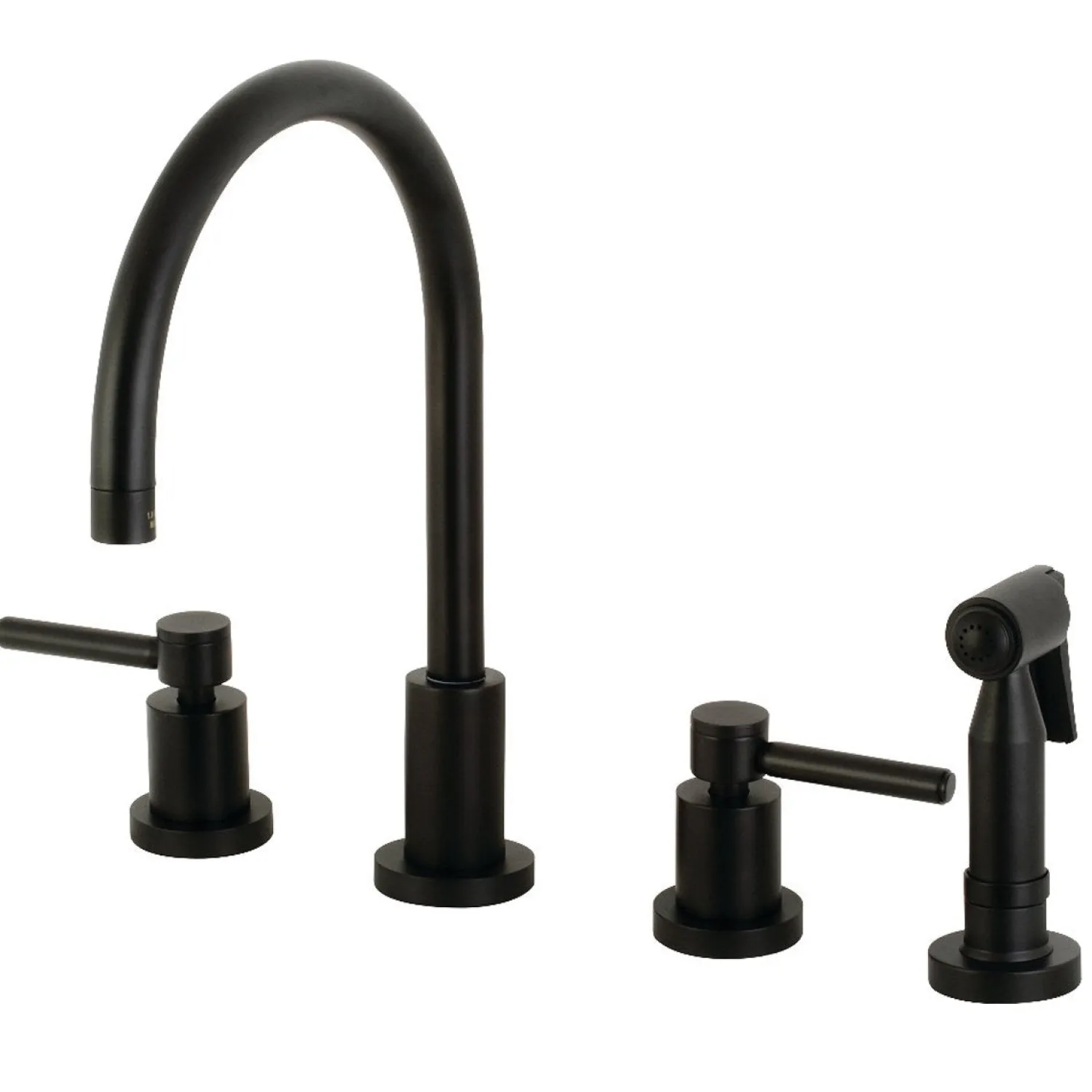 Clearance Concord 8-Inch Widespread Kitchen Faucet with Brass Sprayer Widespread Kitchen Faucets