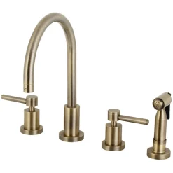 Clearance Concord 8-Inch Widespread Kitchen Faucet with Brass Sprayer Widespread Kitchen Faucets