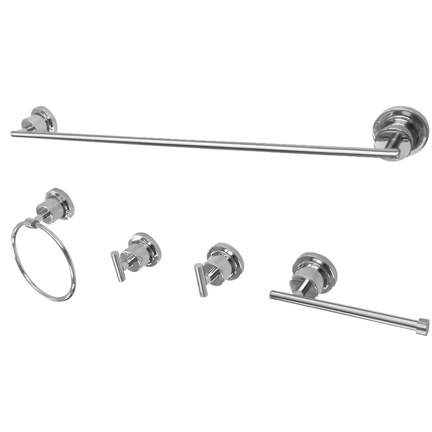 Hot Concord 5-Piece 24.88" x 7.13" Bathroom Accessory Set Accessory Packages