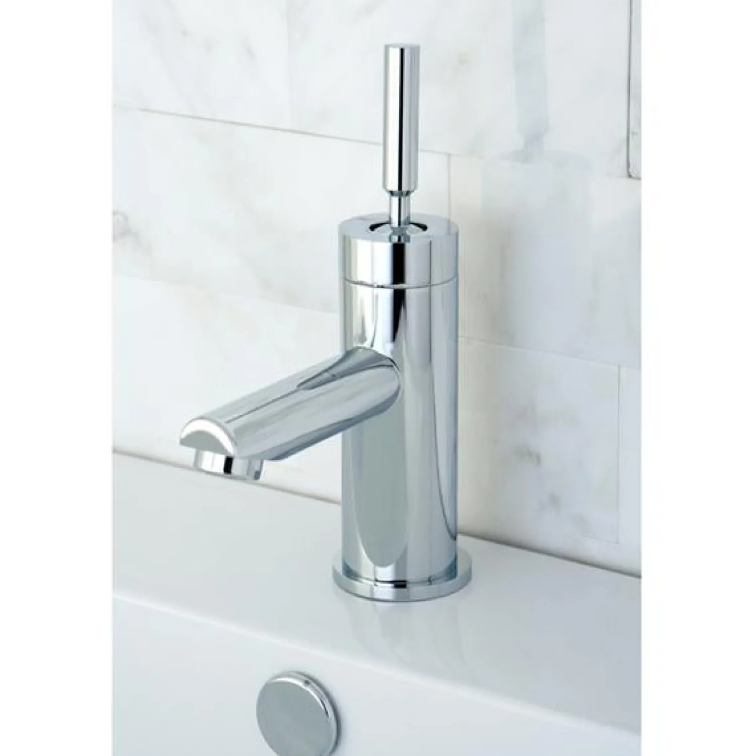 Concord Single Handle Lavatory Faucet with Cover Plate 4" Center Set