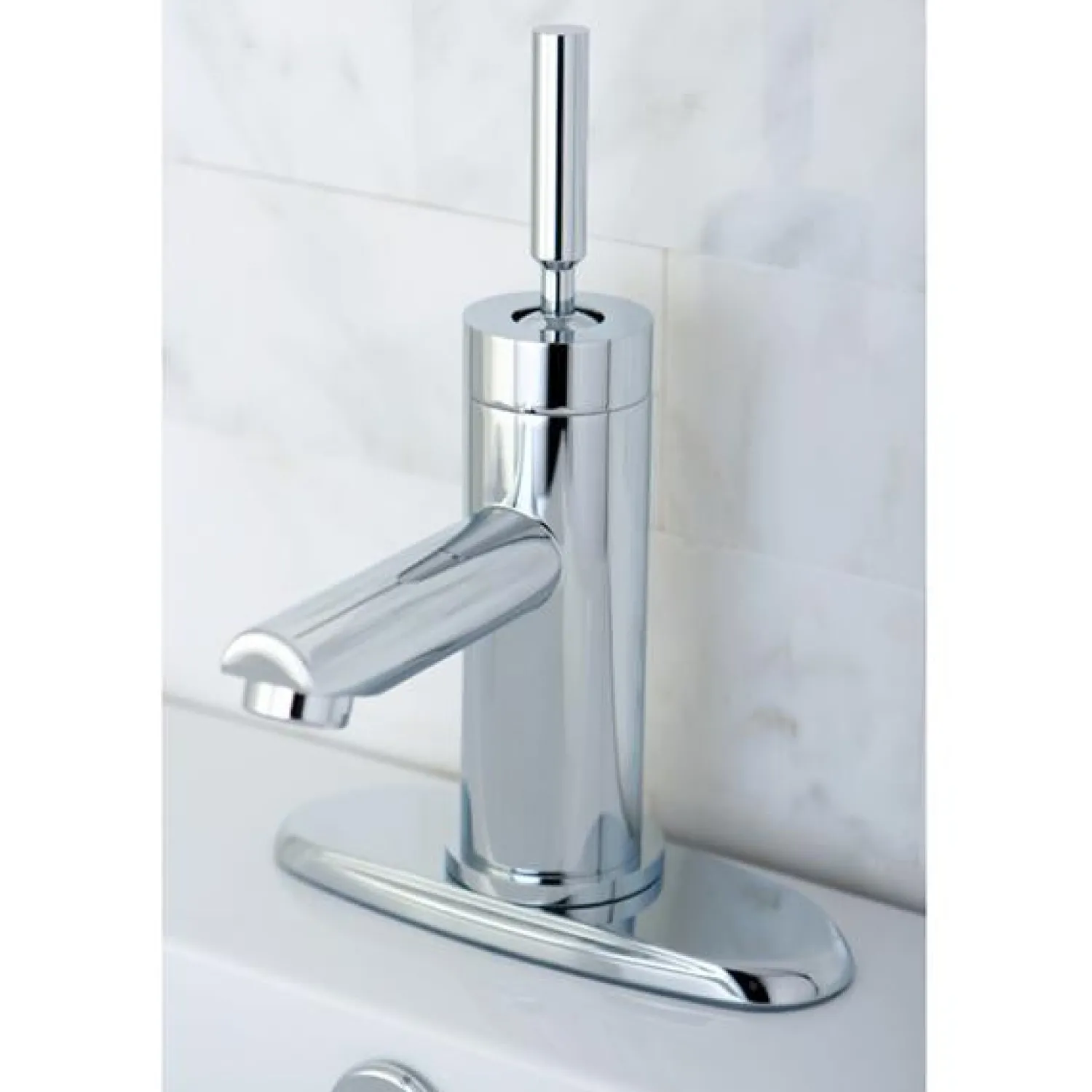 Concord Single Handle Lavatory Faucet with Cover Plate 4" Center Set