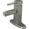 Concord Single Handle 4" Centerset Lavatory Faucet with Optional Deck Plate and Push-Up 4" Center Set