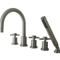 Hot Concord Three Handle Roman Tub Filler with Hand Shower Tub & Shower Sets|Tub Faucets