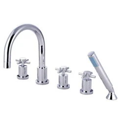 Hot Concord Three Handle Roman Tub Filler with Hand Shower Tub & Shower Sets|Tub Faucets