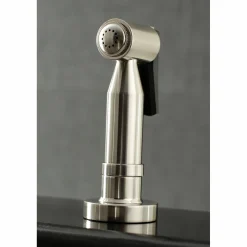 Concord Two-Handle Deck Mount Bridge Kitchen Faucet with Brass Side Sprayer Faucets With Side Spray|Bridge Faucets