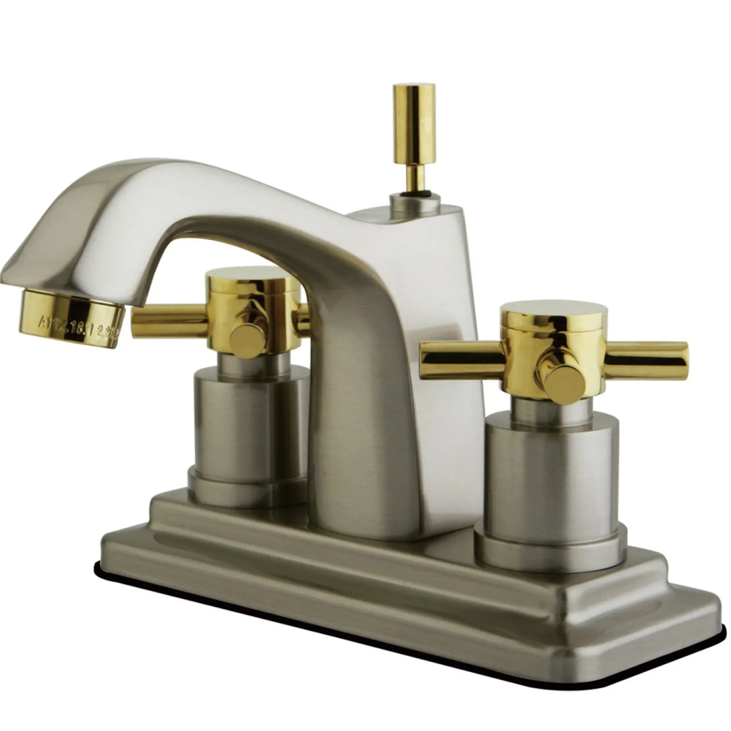 Clearance Concord Two Handle Centerset Lavatory Faucet with Brass Pop-up 4" Center Set