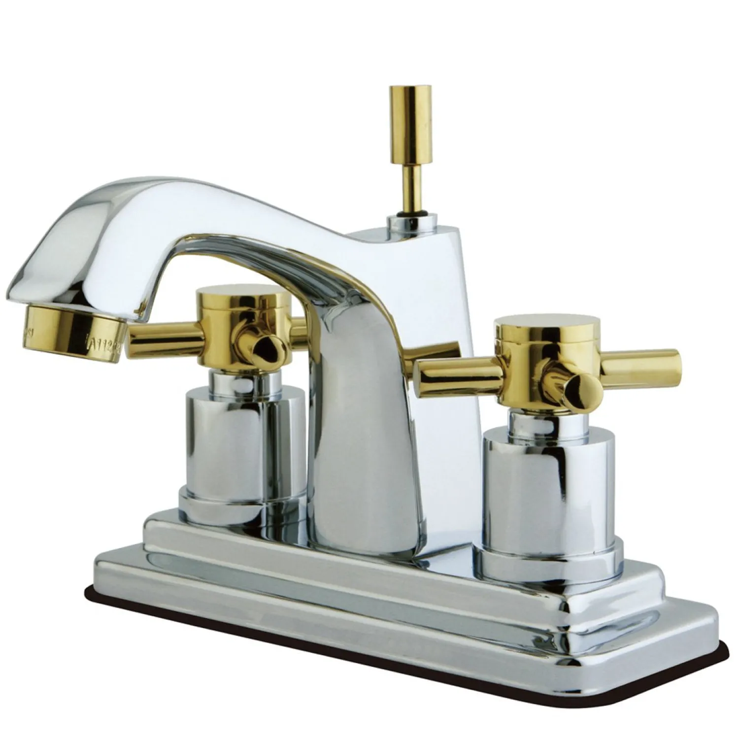 Clearance Concord Two Handle Centerset Lavatory Faucet with Brass Pop-up 4" Center Set