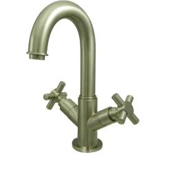 New Concord Two Handle 4" Centerset Lavatory Faucet with Push-Up and Optional Deck Plate 4" Center Set