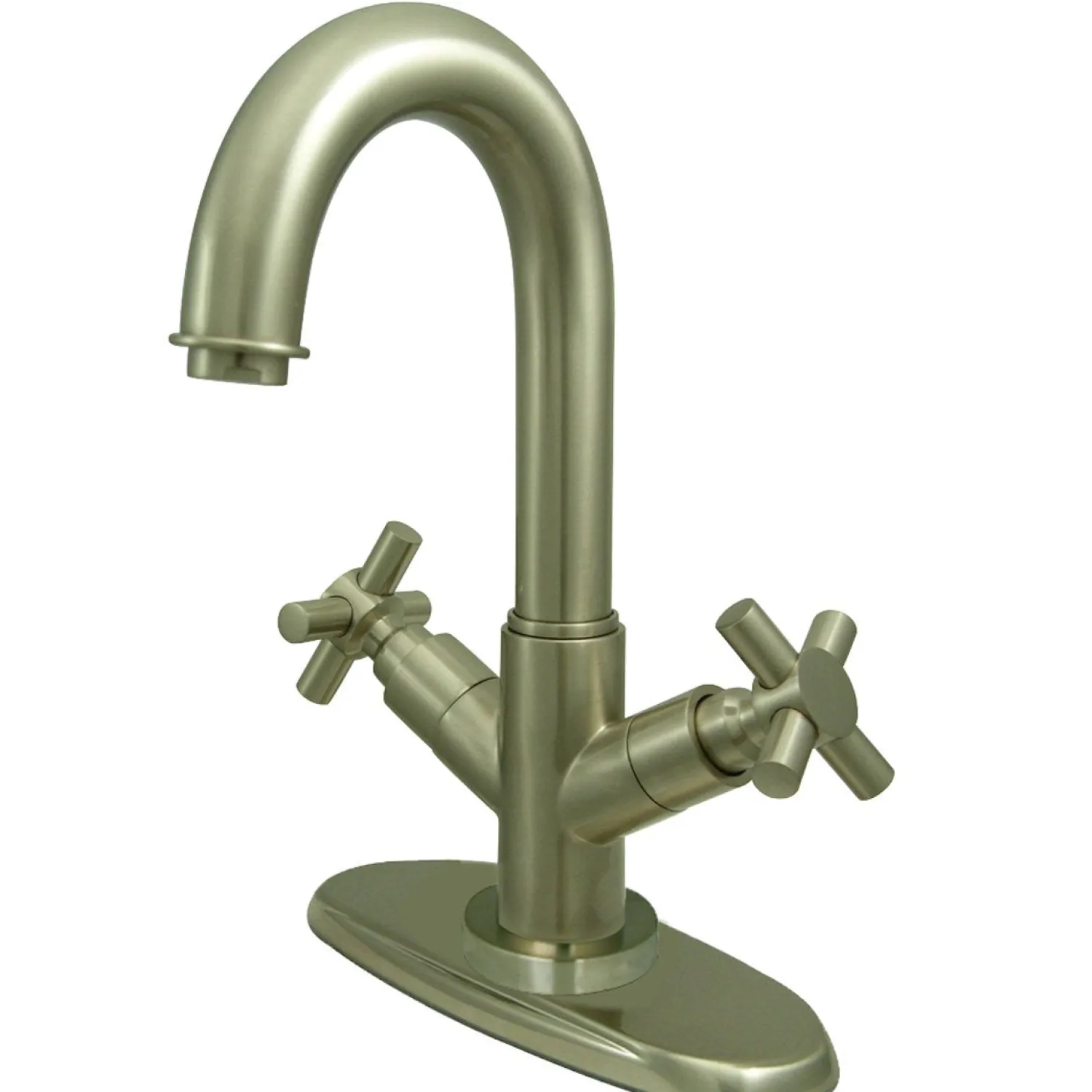 New Concord Two Handle 4" Centerset Lavatory Faucet with Push-Up and Optional Deck Plate 4" Center Set