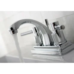Hot Concord Two Handle 4" Centerset Lavatory Faucet with Brass Pop-up 4" Center Set