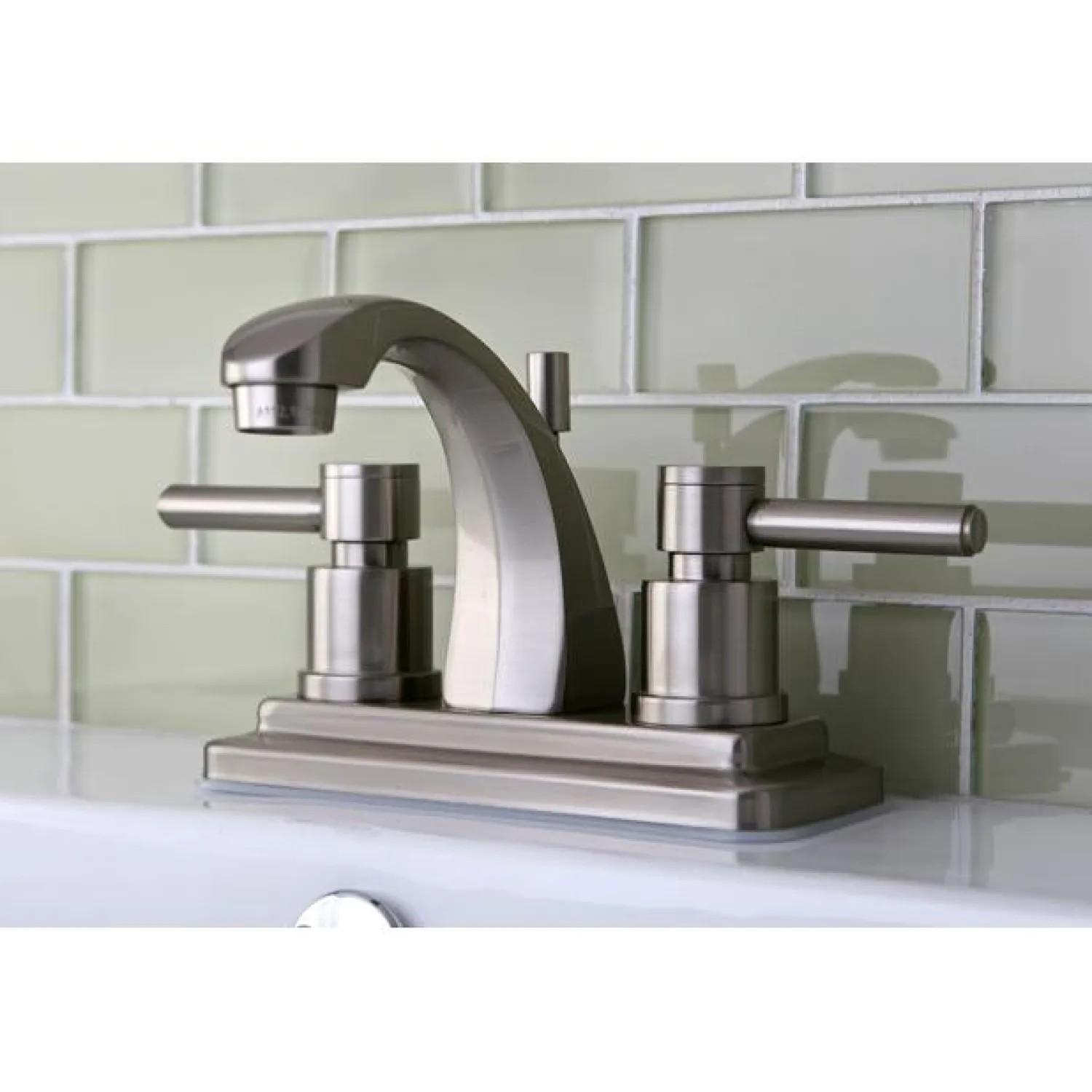 Hot Concord Two Handle 4" Centerset Lavatory Faucet with Brass Pop-up 4" Center Set