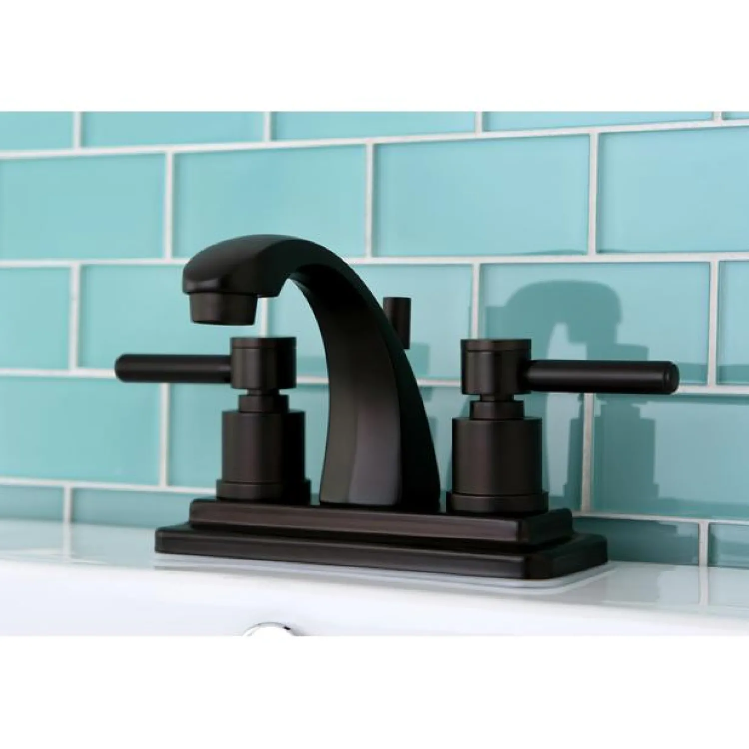 Hot Concord Two Handle 4" Centerset Lavatory Faucet with Brass Pop-up 4" Center Set