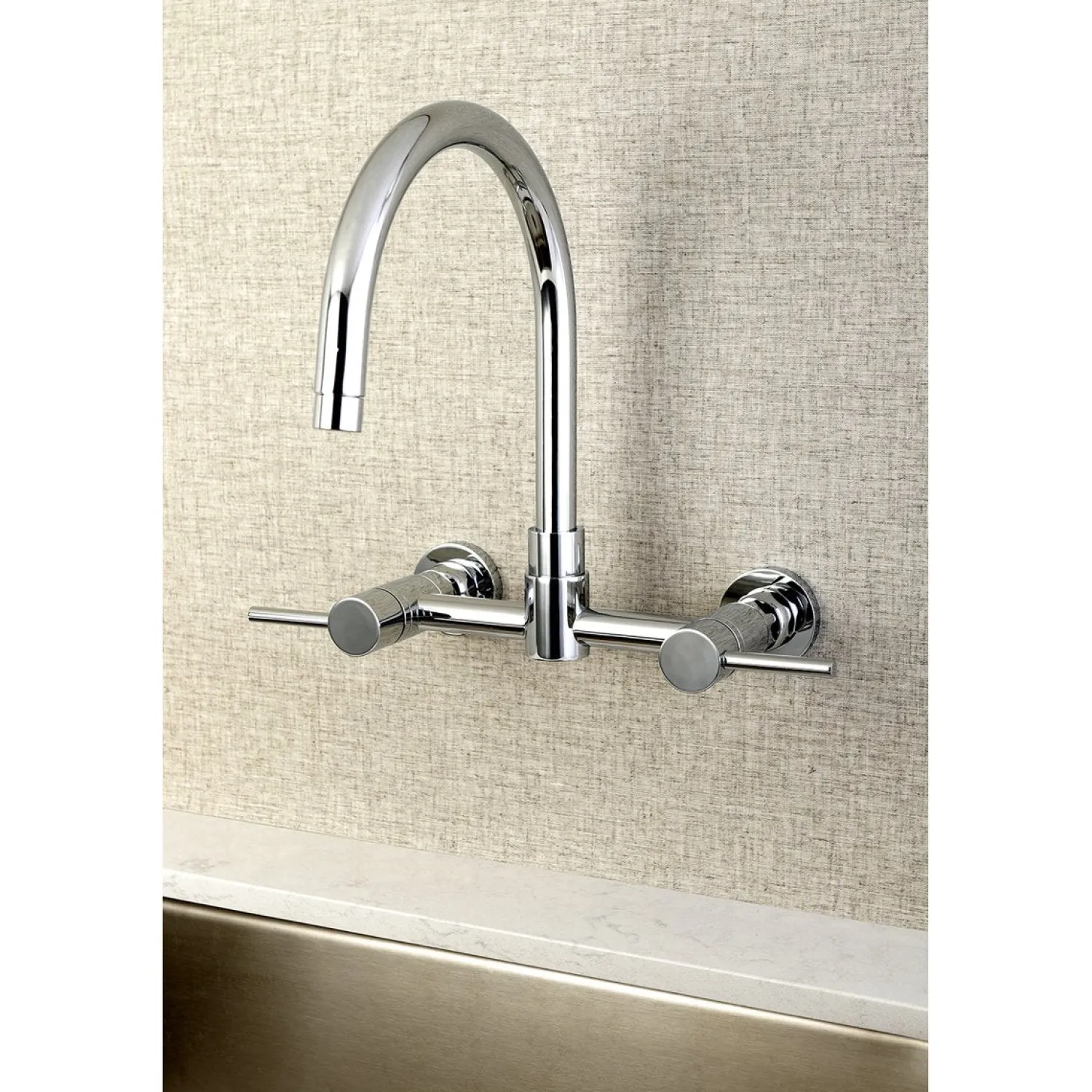 Concord Wall Mount 8-Inch Centerset Kitchen Faucet Wall Mounted Kitchen Faucets