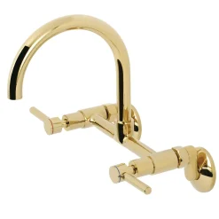 Sale Concord Wall Mount 2-Hole 8-Inch Adjustable Center Kitchen Faucet Wall Mounted Kitchen Faucets