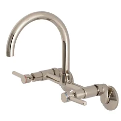 Sale Concord Wall Mount 2-Hole 8-Inch Adjustable Center Kitchen Faucet Wall Mounted Kitchen Faucets