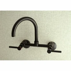 Sale Concord Wall Mount 2-Hole 8-Inch Adjustable Center Kitchen Faucet Wall Mounted Kitchen Faucets