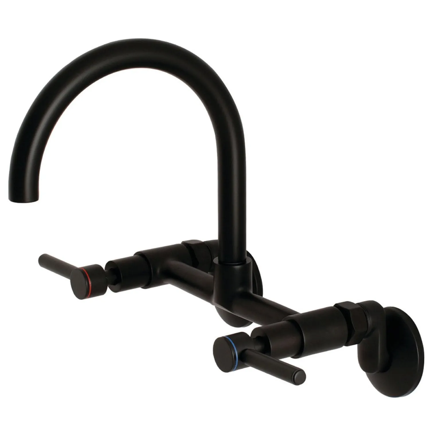 Sale Concord Wall Mount 2-Hole 8-Inch Adjustable Center Kitchen Faucet Wall Mounted Kitchen Faucets