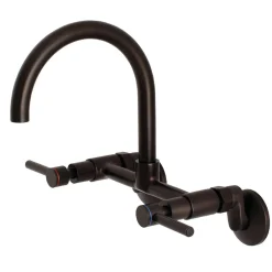 Sale Concord Wall Mount 2-Hole 8-Inch Adjustable Center Kitchen Faucet Wall Mounted Kitchen Faucets