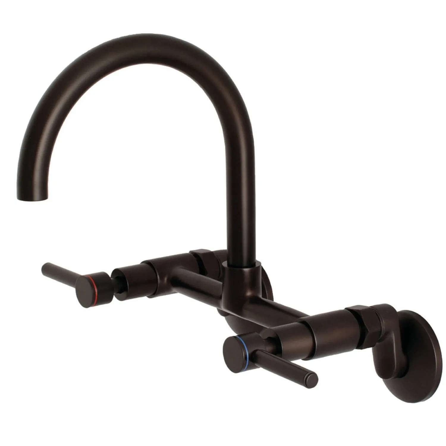 Sale Concord Wall Mount 2-Hole 8-Inch Adjustable Center Kitchen Faucet Wall Mounted Kitchen Faucets