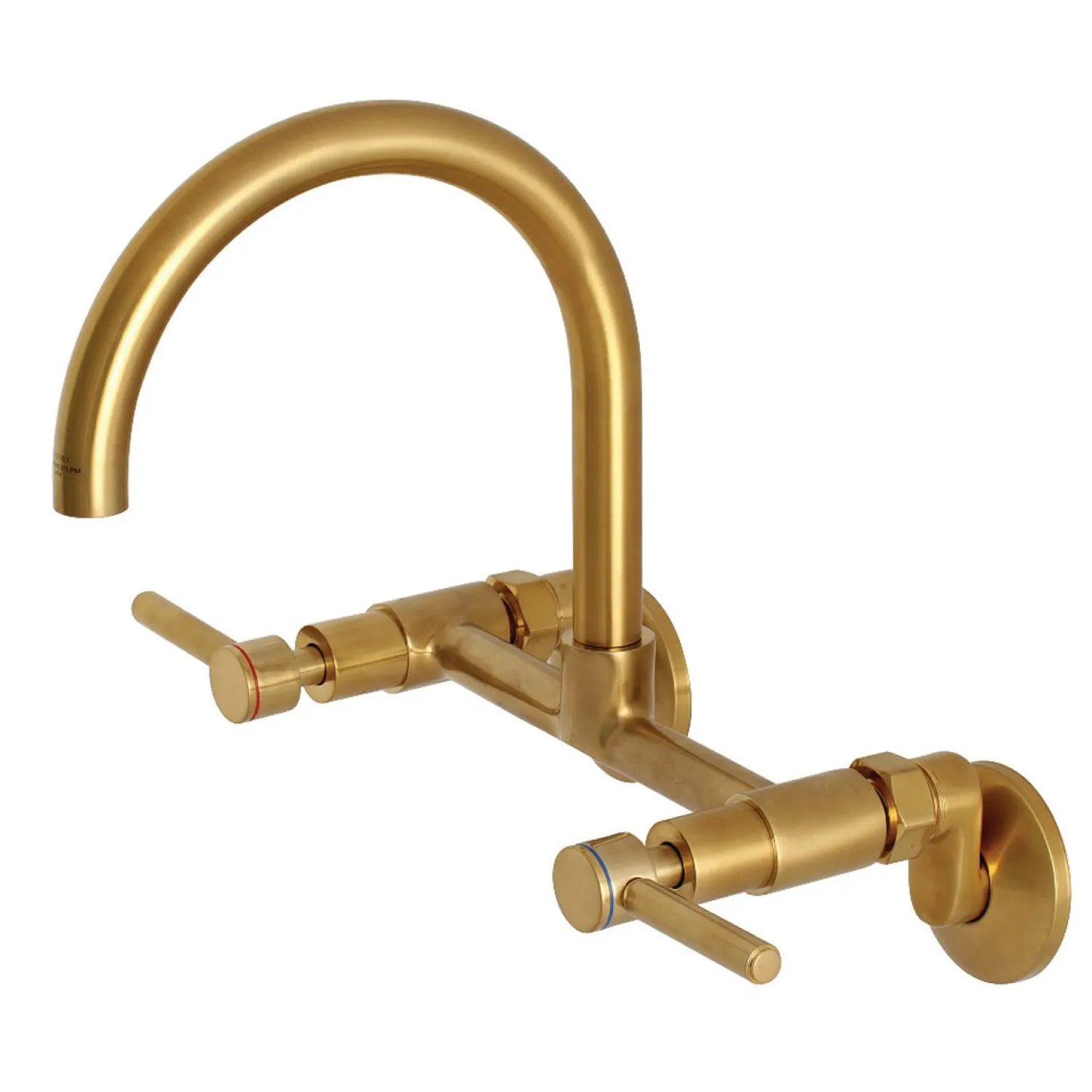 Sale Concord Wall Mount 2-Hole 8-Inch Adjustable Center Kitchen Faucet Wall Mounted Kitchen Faucets