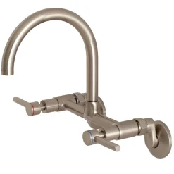 Sale Concord Wall Mount 2-Hole 8-Inch Adjustable Center Kitchen Faucet Wall Mounted Kitchen Faucets
