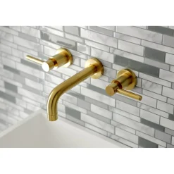 New Concord Wall Mount 2-Handle Bathroom Faucet Wall Mount