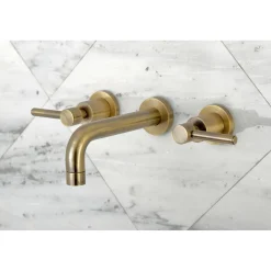 New Concord Wall Mount 2-Handle Bathroom Faucet Wall Mount